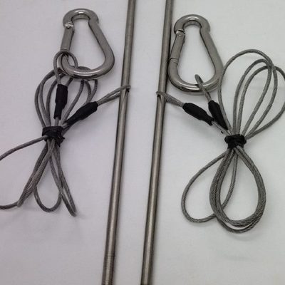 潜水鱼串串鱼绳活鱼扣新锁鱼器扣鱼绳304不锈钢包胶钢丝绳装备