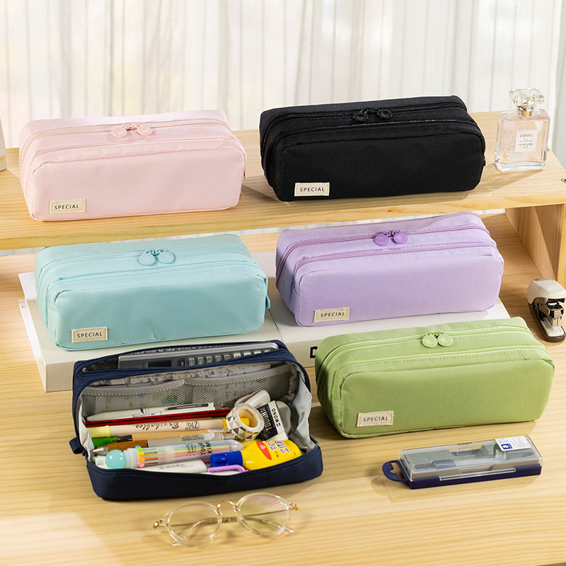 安蔻创意多层笔袋大容量初高中文具盒小学生男女收纳铅笔收纳笔盒