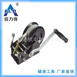 配钢丝绳 手动绞盘 双速 lbs KC3000重磅绞盘卷扬机 3000磅