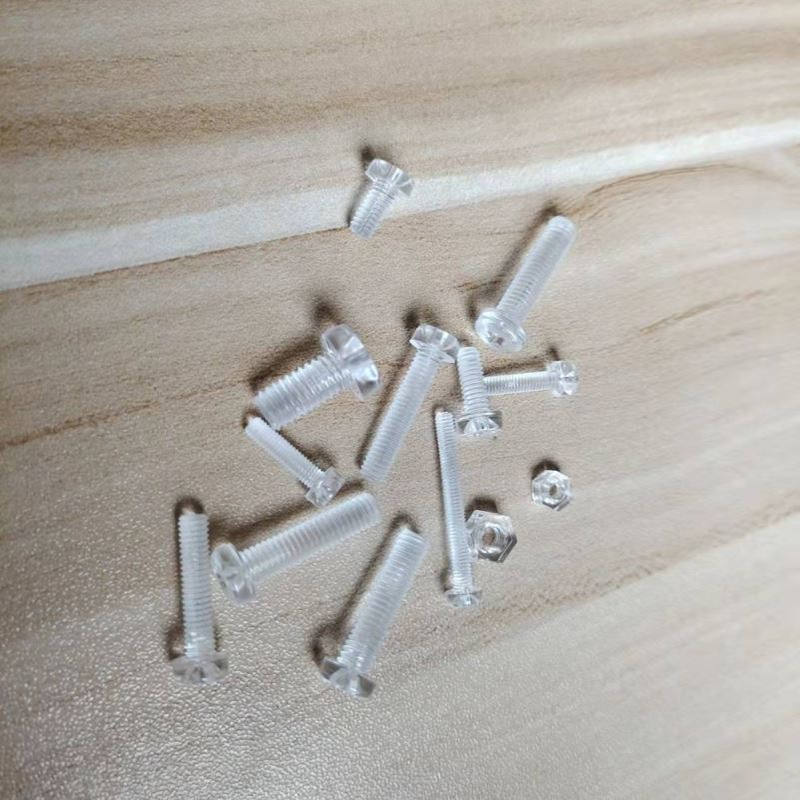 m3m4m5m6圆头十字透明塑料pc螺丝塑胶螺丝杆高透明六角螺母紧固件