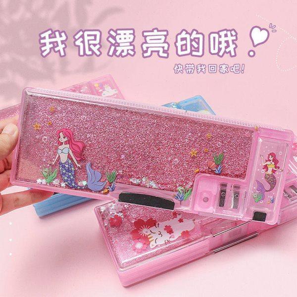 流沙铅笔盒女孩儿童文具盒小学生幼儿园女童收纳盒女生塑料笔盒,文具电教/文化用品/商务用品,文具盒,淘宝优惠券,粉丝福利购,淘宝优惠卷