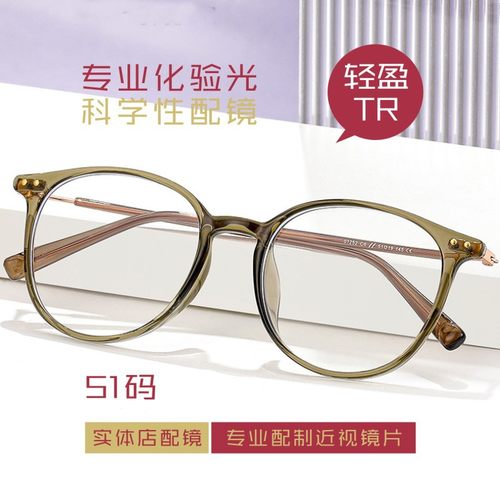 小红书爆款镜架中大框平光防蓝光眼镜女tr90一体鼻托眼镜框01252