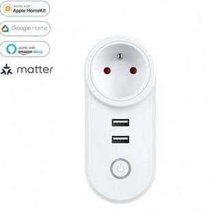 HomeKit插座带双USB2.1A快充家庭APP扫码添加语音控制远程定时