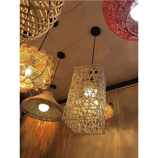 榻榻米竹编吊灯 风格 安徽滁州市六安市马鞍山市新中式 民宿客栈日式