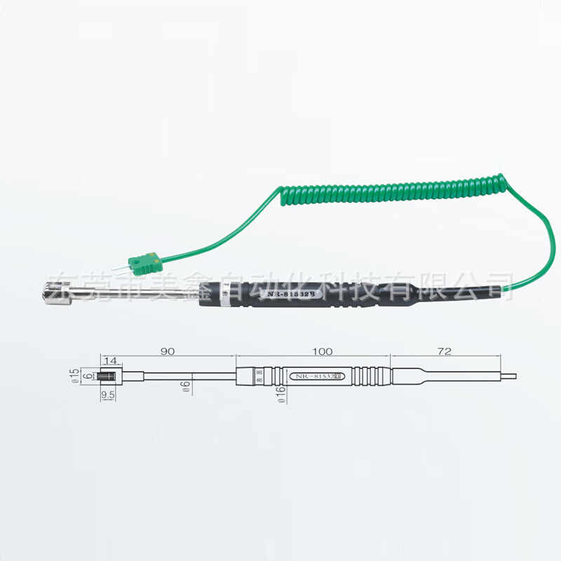 K型热电偶NR-81530铠装表面探头测量表面温度热电偶直柄式探针