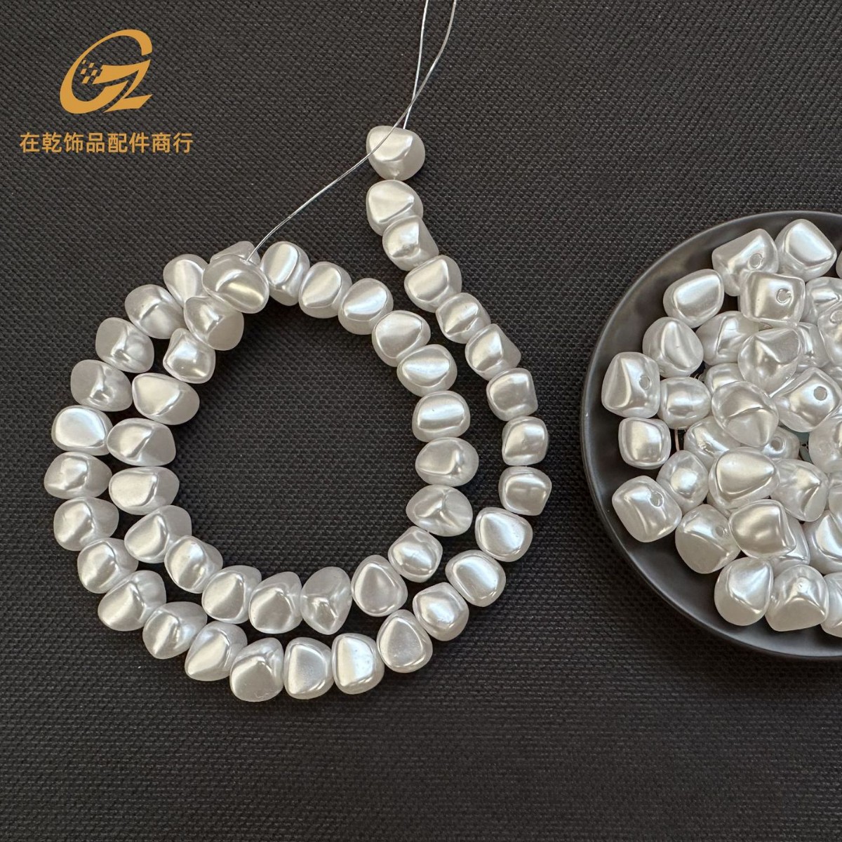 方块珠馒头珠散珠010号9*11mm高亮裸珠服装配饰仿巴洛克异形珍珠