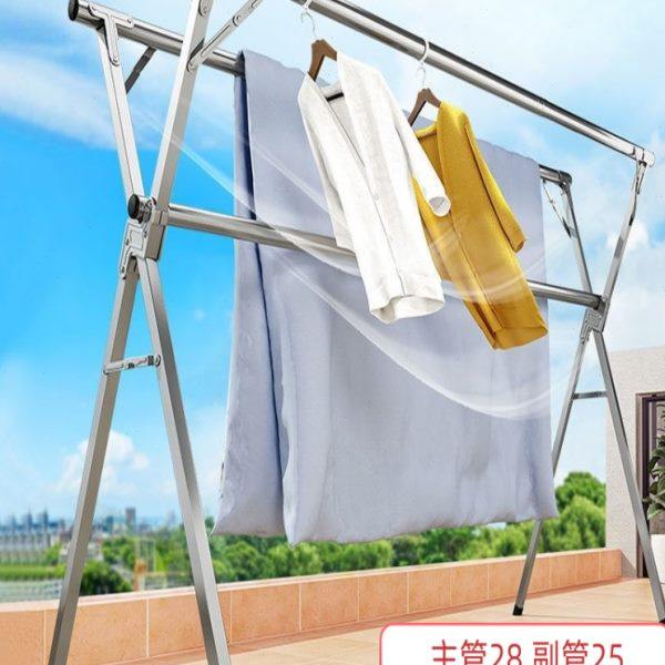 彤彤不锈钢落地晾衣架简易室内家用阳台室外折叠伸缩杆晒被子神器,收纳整理,淘宝优惠券,粉丝福利购,淘宝优惠卷