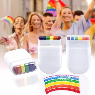 6-color Rainbow Face Color Cup European Facial Painting