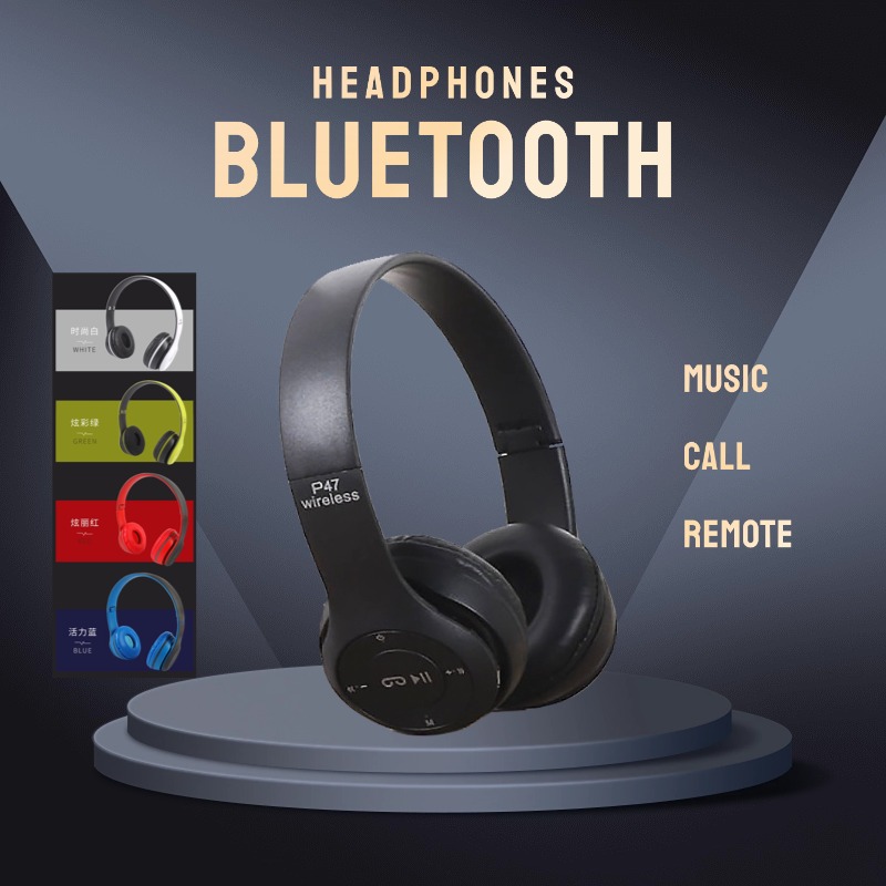 P47 Hands-free Wireless Headphones, Noise-Canceling Headphon