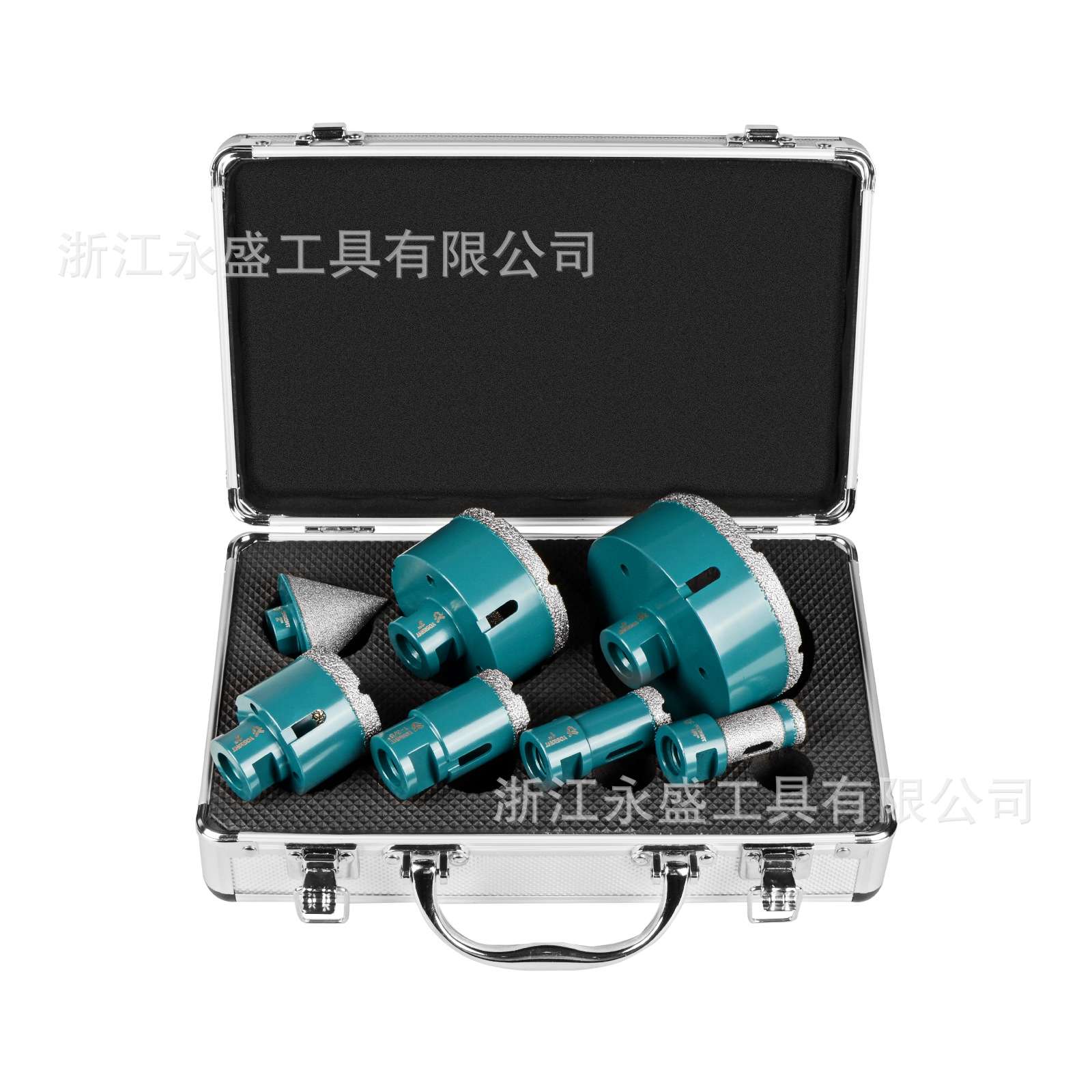 金钢砂开孔器7件套专业石材开孔器大理石瓷砖干打钻头石材石板