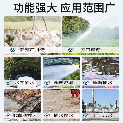 臣源家220V锈不钢潜BFY水自动带浮球农用排污泵泵用抽水泵农田灌