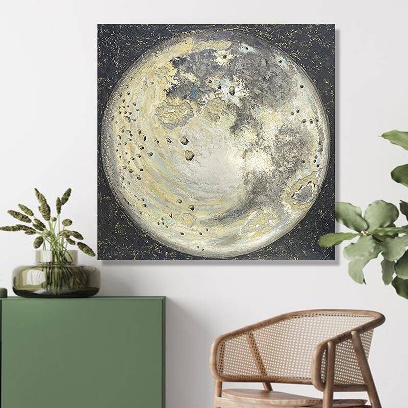 大芬村油画工-547厂简约轻奢立体墅手绘油画店月别立酒体球装饰挂