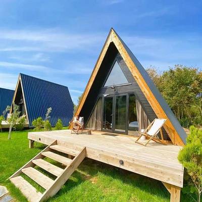 网红三PQR木角小屋民宿防腐木户外组装房移动景区农家乐子木住人