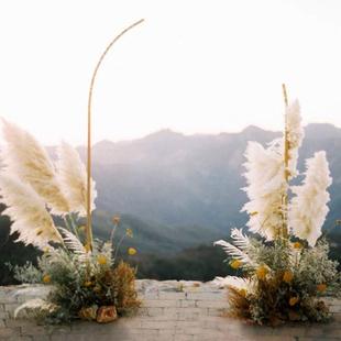 成品铁艺招手拱婚359礼球布置气月牙拱形架牛子门角门迎宾摆件