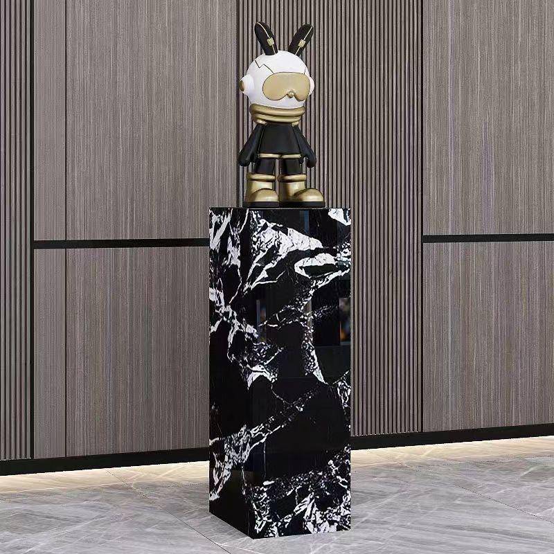 岩板落花架台轻奢客厅地式电视酒店玄关置物旁架展示摆无品牌/件