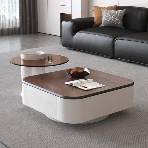 桃简约胡古风师实木茶几现代组合客设计小户型家用方形LAS厅创意