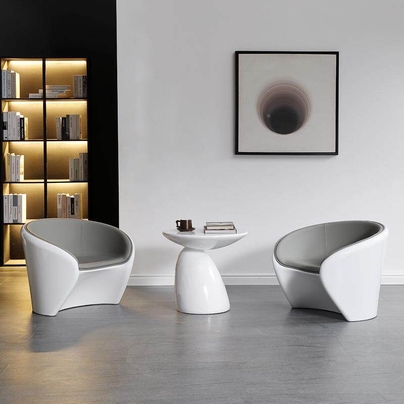 rB30接待桌椅组合区休息酒店铺售楼部影楼会沙客发椅^子洽谈椅圆