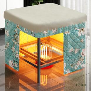 烤火方桌可折叠家习用多打功能烤火架子四985形吃饭学取暖牌桌子