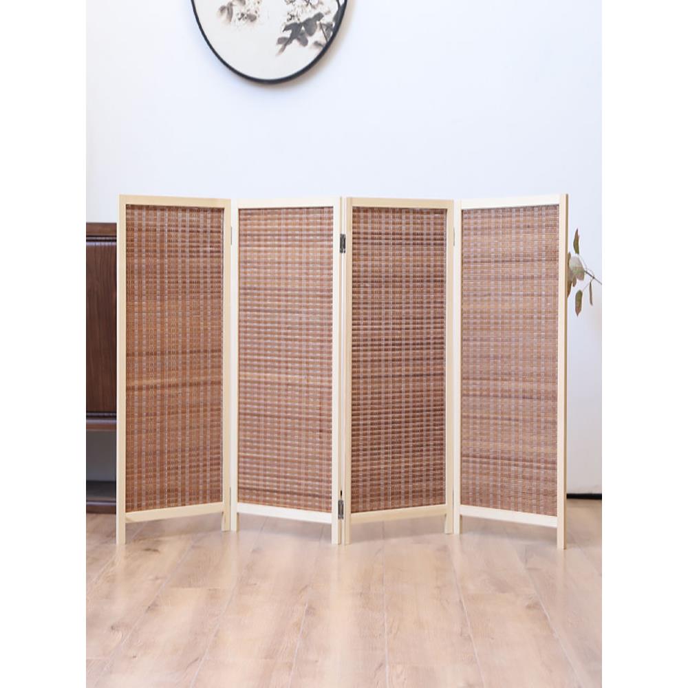 cs风屏风隔断竹编儿童儿A11464园简易办公幼室遮挡挡板厅移动小屏