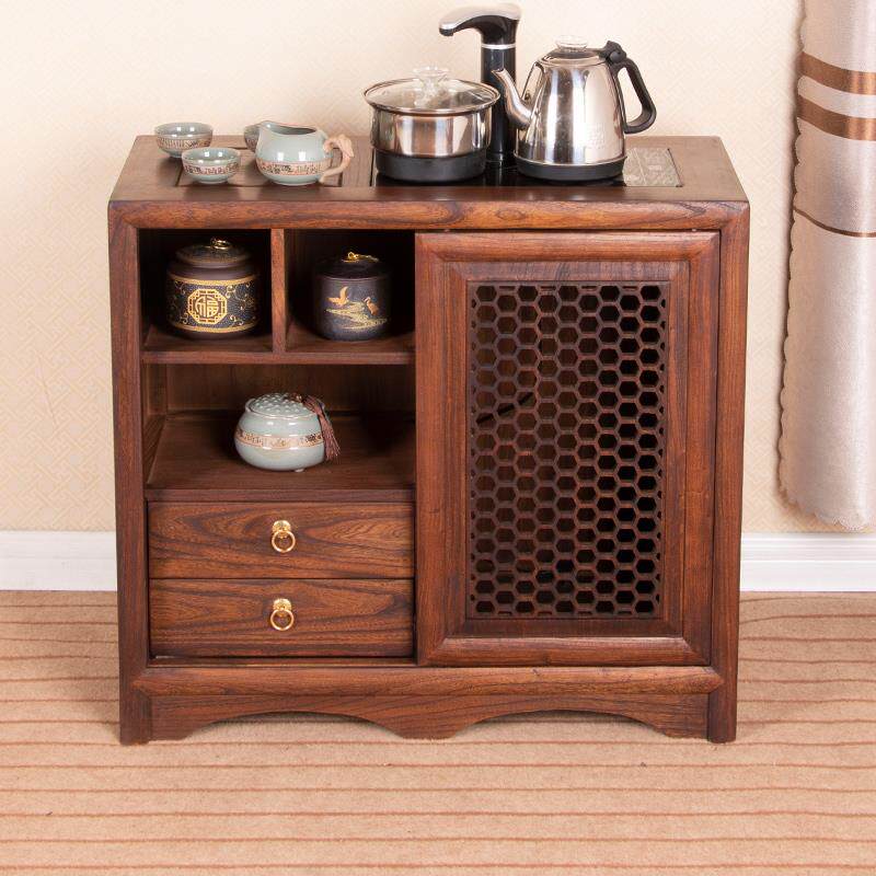 I1茶水柜茶实木边几置物架台一客桌厅家用储物榆LEW体木新中式茶
