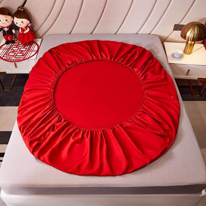 大红色结备婚庆三床笠件套床送YY礼婚单床罩单件全包床垫套四季通