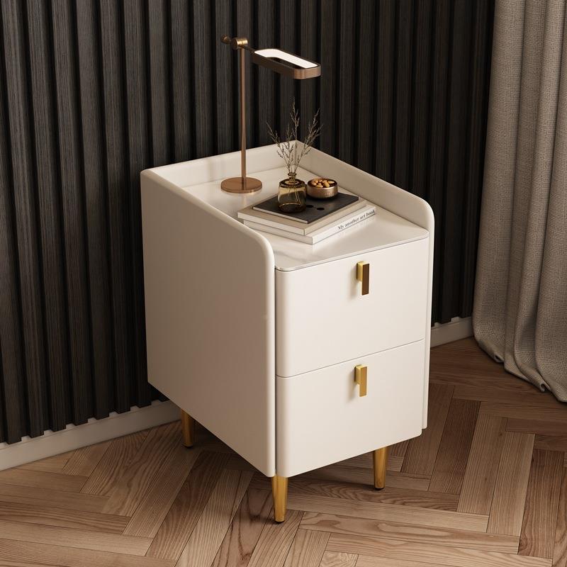 实卧木超C-S床头窄奢床头轻柜简约现家代用室岩板小型迷你极窄夹