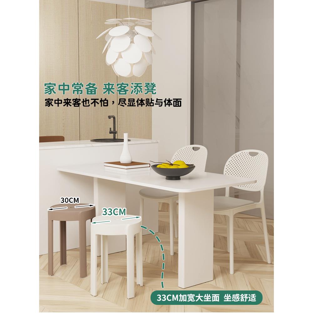 料凳加厚用商用特厚现家代简约可高堆叠放塑摞叠久坐舒新573服椅