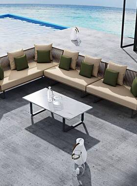 户外藤编沙发舒适约现简藤编躺椅沙发床74690两代单用人双人位