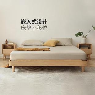 木床榻榻米无曲柳床头床小户型1Y21B10.5米床白水蜡木实实木双人