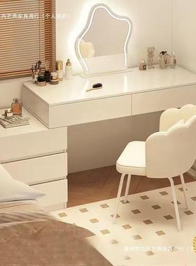 奶油风卧室YGZ妆台斗柜一体现代约小户型225年新款简0网红化妆桌