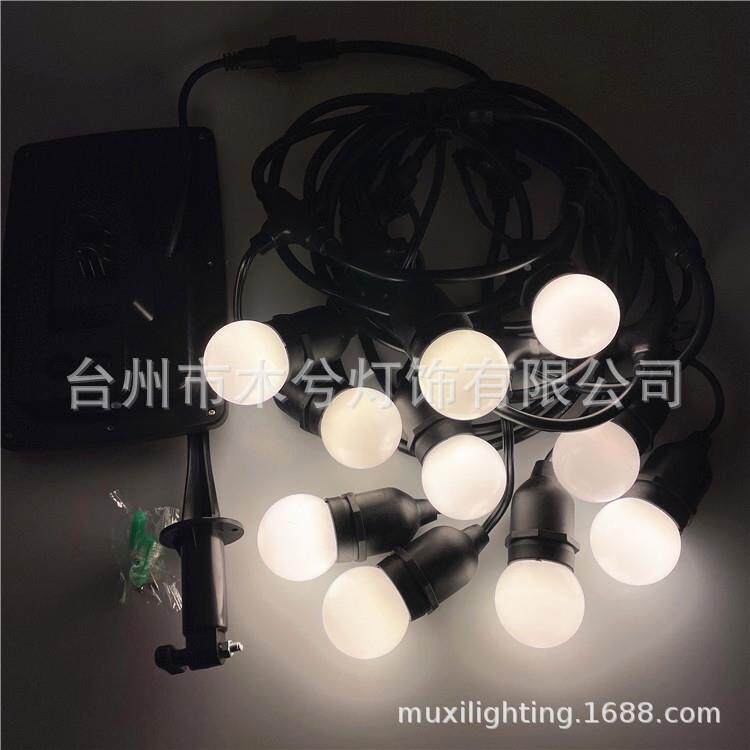 E27分体太泡阳能灯串G45球灯球串太阳能LED球泡彩灯户外MX-TYNG4