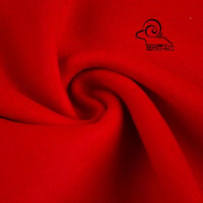 典厚毛AOL毛纺70g细6斜纹双面呢80羊纯色毛呢面欧美时装料现货