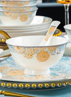 碗10个装餐具陶用瓷碗家GTW饭高颜值陶瓷饭米碗家用饭骨瓷