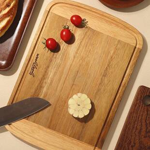 板菜板思相砧木厂现货实木菜板家家用DBF2801加厚带水槽熟食砧板