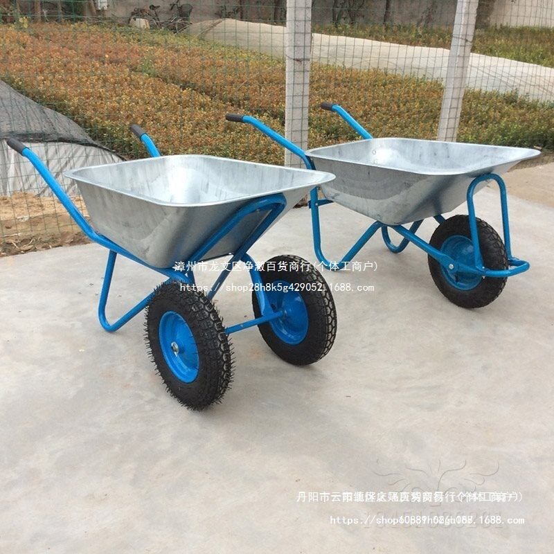 工地农用独轮翻斗手推车
