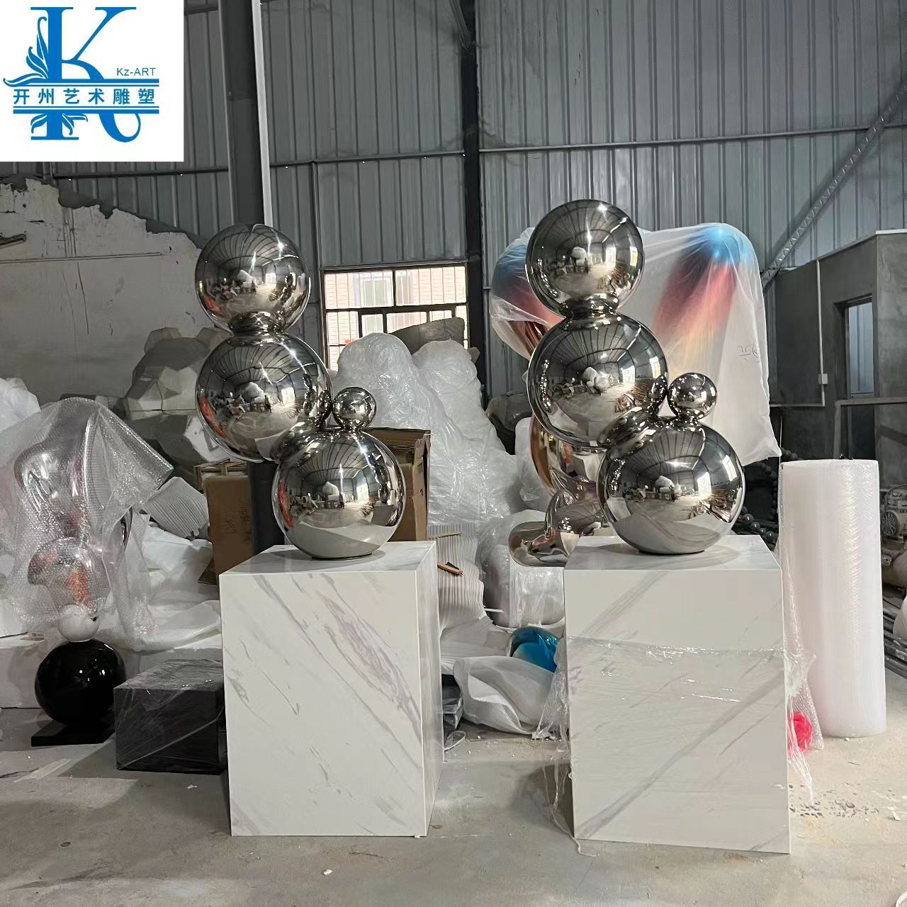 简约轻奢玄关走廊落地雕塑摆件
