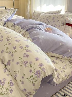 厂家床yybb2541田园小清纯棉四件套全棉件卡通被套单三四套床新上