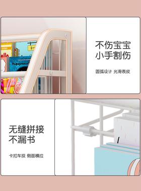 A9可移动书绘本置物L架儿童玩F768SSSJ具收纳架架家用小推带轮落