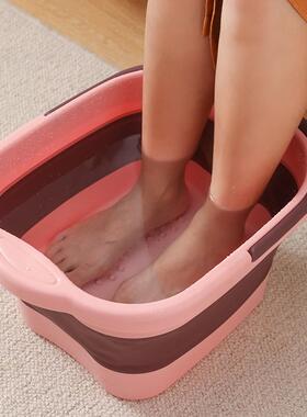 特大洗脚加JUX厚折叠摩盆便携式家用小腿可按足浴盆泡脚桶宿舍过