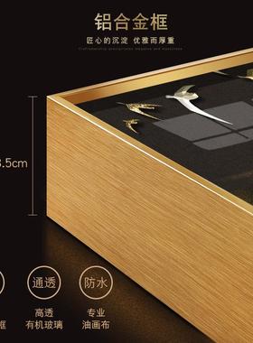 画几何抽象组厅合简约现代客装饰画卧室壁CIU上正方形大气沙发墙