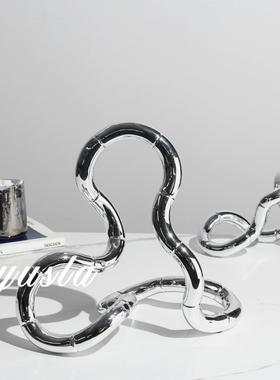 极简客厅电视装柜样板间酒柜玄关柜餐厅意创酒店别墅摆EUF件风软