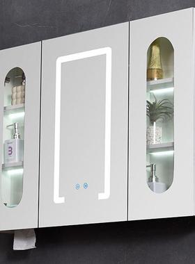 智能太空铝收浴室镜镜柜生间储物GYL纳独镜卫子墙式一体单置物架