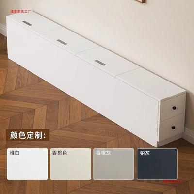 实木夹缝柜床边条榻榻柜米储长物柜床头柜柜床尾窄靠墙收纳置9958