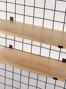 架板上书墙上置物架承重力强实EQZ木一字隔板悬空搁挂墙木板厂厨