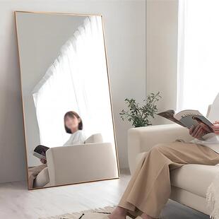 厂家铝合ATU金墙挂镜家用贴壁穿衣客厅装 饰镜镜铝框镜子落地墙试