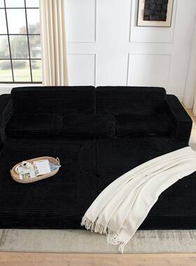 亚马真压缩沙发床客厅42891阳空台榻米单人简逊约灯芯榻绒跨境