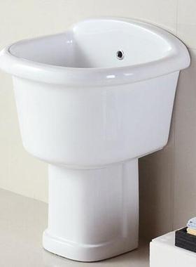 TB-64713陶立柱式拖把池拖布池阳台卫生瓷间方形拖把用盆家墩布分