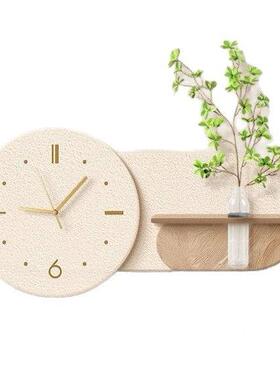 奶油风餐钟表厅装饰画钟挂客厅202新款水培绿植挂画餐5桌91349壁