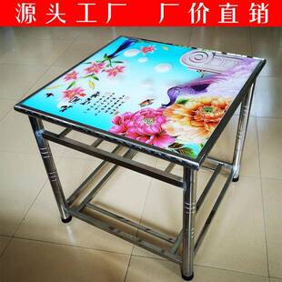 吃饭作衣业加厚火烤火桌OYS子全套一整套用烤不锈钢 烤架家折叠式