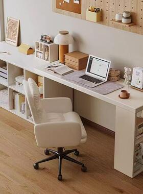 用女生梳妆台HNO书习柜一体电转角书桌家学桌子卧室实木l型拐角脑